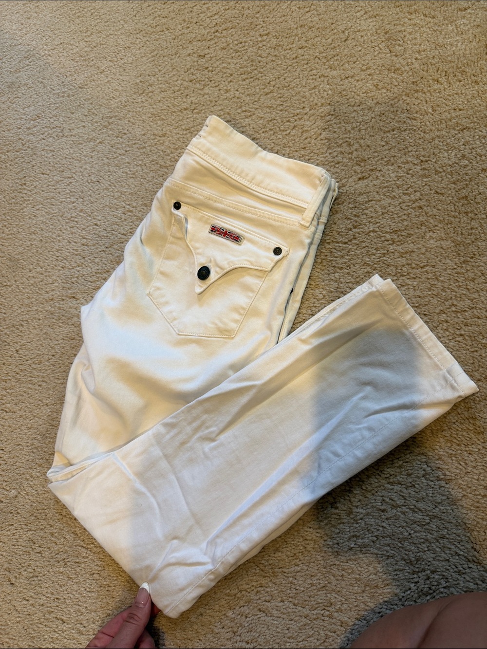 Hudson Jeans Women's White Skinny Stretch Jeans